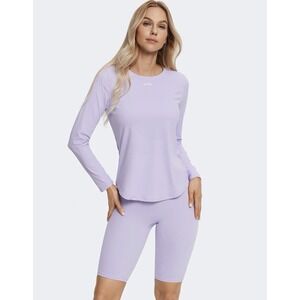NWT BTTRM Better Me Size Small Contour‎ Breathable Long Sleeve Top- Lavender Col